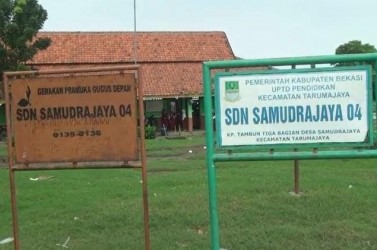 SD Negeri Samudrajaya 04 yang berada di Kp. Tambun Tiga, Desa Samudrajaya, Kecamatan Tarumajaya.