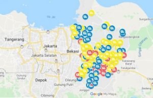 Peta sebaran COVID-19 di Kabupaten Bekasi