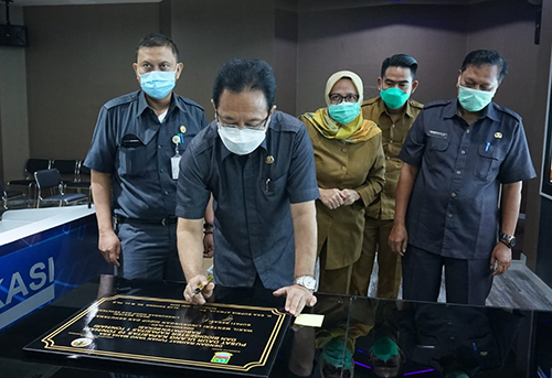 Peresmian Pusat Daur Ulang (PDU) Sampah yang dilakukan secara virtual di Command Center, Kantor Diskominfo Kabupaten Bekasi, Selasa (16/06) | Foto: Humas Pemkab Bekasi.