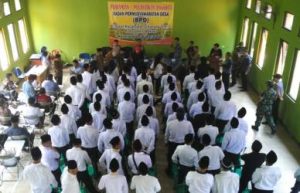 Suasana pelantikan anggota BPD se Kecamatan Cikarang Timur di aula gedung PGRI Kecamatan Cikarang Timur, Jum'at (20/07).