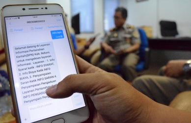 Layanan SMS Center Kantor Badan Pertanahan Kabupaten Bekasi.