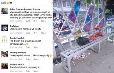 Halte Penuh Sampah