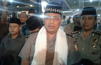 Kepala Satgas Nusantara, Irjen Gatot Edy Pramono saat ditemui setelah melakukan tarawih keliling dalam rangka Safari Ramadhan di Masjid Al Ikhlas Perum Dukuh Bima Kecamatan Tambun Selatan, Senin (28/05) malam