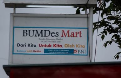 Bumdes Mart Simpangan Mandiri di Desa Simpangan Kecamatan Cikarang Utara.