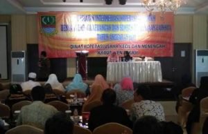 Kegiatan fasilitasi kepada para pelaku UMKM di Kabupaten Bekasi yang selenggarakan di hotel IGLOO, Jl. Teuku Umar Cikarang Barat, Kamis (20/07) pagi.