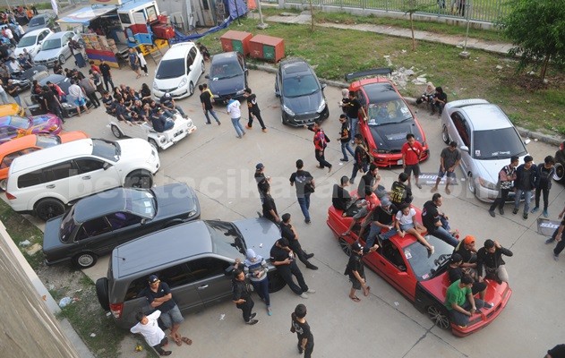 Suasana stadion wibawa mukti di acara G.O.T Fun Rally Wisata, Sabtu (28/09).