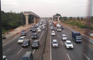 Penerapan one way di Tol Jakarta Cikampek pada arus balik lebaran tahun 2018 lalu.