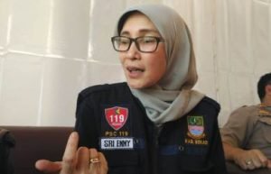 Kepala Dinas Kesehatan Kabupaten Bekasi, dr. Sri Enny saat ditemui di Posko Kesehatan di Gerbang Tol Cikarang Utama, Minggu (10/06).