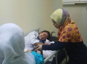 Korban saat mendapatkan perawatan medis di RS Annisa, Selasa (10/12) pagi.