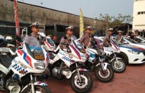 Apel Operasi Patuh Jaya 2019 di Lapangan Promoter Polres Metro Bekasi, Kamis (29/08) pagi.