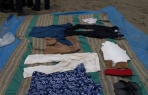 Sejumlah potongan pakaian milik penumpang pesawat Lion Air JT-610 ditemukan BPBD Kabupaten Bekasi di perairan Muaragembong, Selasa (30/10).