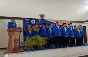 Prosesi pelantikan PC PMII kabupaten Bekasi Masa Khidmat 2018-2019 di Gedung Balai Rakyat Kecamatan Cikarang Utara, Minggu (28/10) kemarin