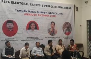 Acara Diskusi Hasil Rilis Survey Peta Elektoral Capres dan Partai Politik yang digelar oleh Indopolling