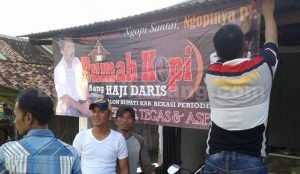 Ketua Bappda Gerindra Kabupaten Bekasi, M. Taufan "gopi Serius, Ngopi Santai, Ngopinya di Rumah Kopi Bang Haji Daris."