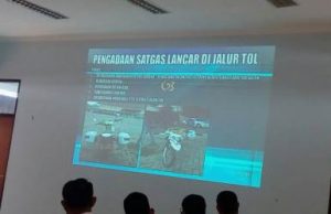 Pengenalan Satgas Lancar oleh Satlantas Polres Metro Bekasi dalam rapat kordinasi Forum Lalu Lintas Kabupaten Bekasi, Rabu (14/06) kemarin.