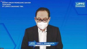 Presiden Komisaris PT Lippo Cikarang Tbk, Theo L Sambuaga mengumumkan hasil Rapat Umum Pemegang Saham Tahunan (RUPST)PT Lippo Cikarang Tbk (LPCK) pada Selasa, 29 Juni 2021 lalu.