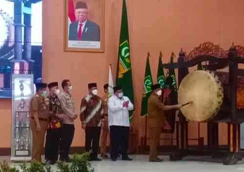 Pembukaan MTQ ke-53 tingkat Kabupaten Bekasi tahun 2021 di Gedung Swatantra Wibawa Mukti, Komplek Pemkab Bekasi, Senin (22/11).