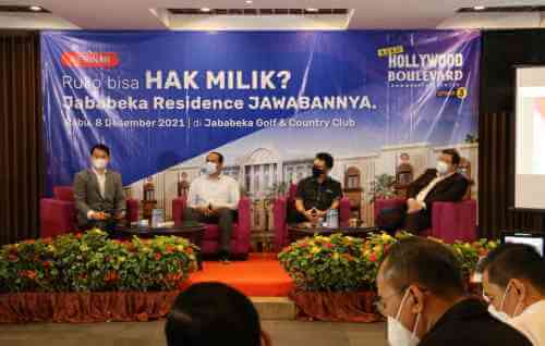 webinar dengan tema “Ruko bisa Hak Milik? Jababeka Residence Jawabannya” pada hari Rabu tanggal 08 Desember 2021 lalu di Jababeka Golf & Country Club