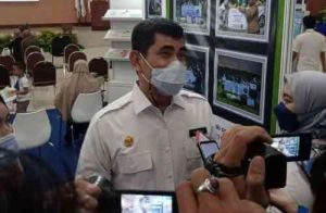 Kepala Dinas Pendidikan Kabupaten Bekasi, Carwinda saat menghadiri Festival Literasi Anak di Gedung Wibawa Mukti pada Rabu (02/02).
