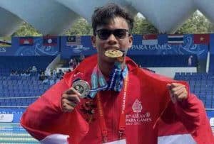 Aldi Tri Septian, atlet Kabupaten Bekasi peraih medali emas pada ASEAN Para Games 2022 di Solo.