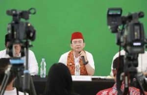 Pj Bupati Bekasi Dani Ramdan menggelar acara Kongkow Bareng Insan Pers dan Perusahaan Media, di Guest House Pemda Kabupaten Bekasi, Cikarang Pusat, pada Jumat (09/09).