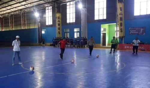 Pembukaan Liga Futsal Pelajar 2022 di GOR Futsal Grand Wisata, Kecamatan Tambun Selatan.