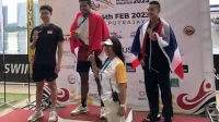 Atlet renang Kabupaten Bekasi, Aflah Fadlan Prawira berjaya di negeri jiran Malaysia setelah finish tercepat pada ajang First Sea Open Water Swimming Championship Putrajaya Malaysia 2023.