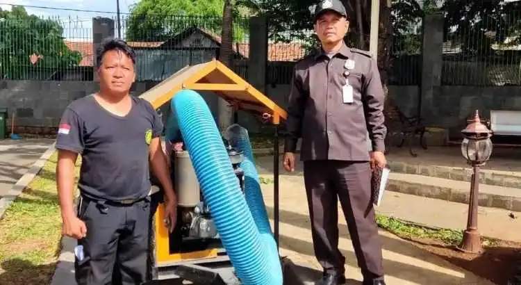 Mesin pompa air Dinas Sumber Daya Air Bina Marga dan Bina Kontruksi Kabupaten Bekasi.