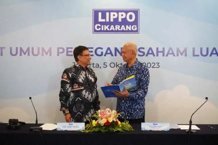 Lippo Cikarang (LPCK) mengumumkan hasil Rapat Umum Pemegang Saham Luar Biasa (RUPSLB) yang dilaksanakan pada Kamis, 5 Oktober 2023 di Jakarta.