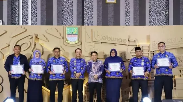 Pj Bupati Bekasi Dani Ramdan saat menghadiri acara IKP Fest 2023 yang digelar oleh Dinas Komunikasi Informatika Persandian dan Statistik (Diskominfosantik) Kabupaten Bekasi, Rabu (29/11).