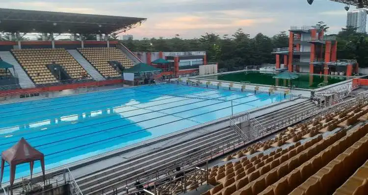 kolam renang Aquatic Wibawamukti dipersiapkan Pemerintah Kabupaten Bekasi sebagai salah satu venue Pelatda cabor renang kontingen jabar di PON XXI/2024.