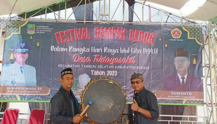 Festival Rampak Bedug 2023 di Desa Tridayasakti, Kecamatan Tambun Selatan, Kabupaten Bekasi.