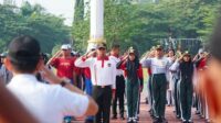 Purna Paskibraka Indonesia (PPI) Kabupaten Bekasi menggelar latihan gabungan Paskibra Sekolah. Latihan gabungan ini diikuti sedikitnya 600 siswa dari masing-masing sekolah tingkat SMA/SMK sederajat di wilayah setempat, Minggi (11/08).