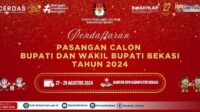 Komisi Pemilihan Umum (KPU) Kabupaten Bekasi membuka Pendaftaran Pasangan Calon Bupati dan Wakil Bupati Bekasi pada Pilkada serentak Tahun 2024