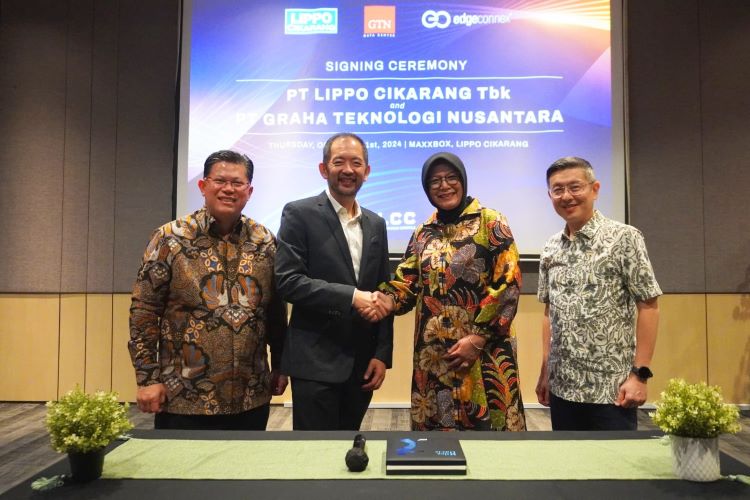 Penandatangan perjanjian kerjasama antara PT Lippo Cikarang Tbk dengan EdgeConnex, pionir Hyperlocal to Hyperscale Data Center Solutions global, untuk penjualan lebih dari 45.000 meter persegi tanah terletak di kawasan LCC yang strategis.