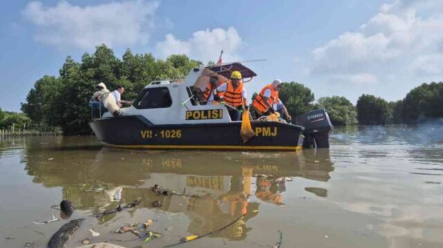 Kementerian Lingkungan Hidup (KLH) melakukan aksi bersih-bersih untuk mengatasi masalah sampah mikroplastik, limbah rumah tangga, dan bahan berbahaya yang terbawa arus sungai di hutan mangrove Muaragembong.