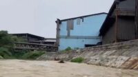 Kondisi sempadan Kali Cikarang di wilayah Desa Sukadanau, Kecamatan Cikarang Barat, Kabupaten Bekasi.