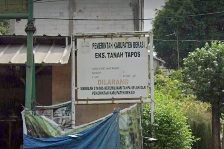 Salah satu tanah eks Tapos aset daerah milik Pemkab Bekasi berbentuk ruang terbuka hijau (RTH) seluas 5 hektar di Jalan Kranggan, Kecamatan Jatisampurna, Kota Bekasi