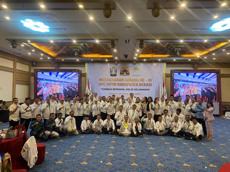 Musyawarah Cabang (Muscab) III BPC HIPMI Kabupaten Bekasi yang digelar di Hotel Sahid Jaya Lippo Cikarang, Rabu (25/06) kemarin.