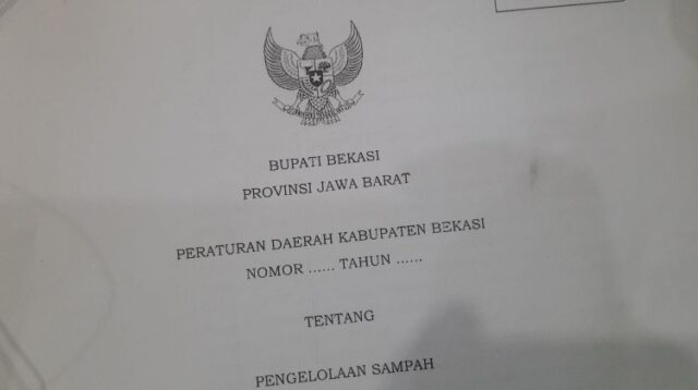 DPRD Kabupaten Bekasi telah mengesahkan Perda tentang Pengelolaan Sampah dalam rapat paripurna pada 17 April 2025 lalu