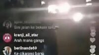 Live instagram tawuran di Bekasi.