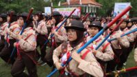 Apel Besar Hari Pramuka ke-64 tingkat Kabupaten Bekasi di Bumi Perkemahan Karang Kitri, Kecamatan Bojongmangu, pada Kamis (14/08).
