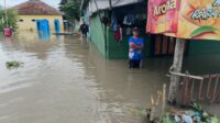 Banjir merendam permukiman warga di Desa Buni Bakti, Kecamatan Babelan, Kabupaten Bekasi.