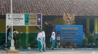 Dekorasi Pancasila di SDN 04 Jayasampurna, Kecamatan Serang Baru, Kabupaten Bekasi.