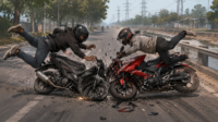 Ilustrasi kecelakaan adu banteng