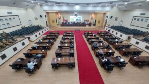 Rapat paripurna penyampaian laporan hasil pembahasan Pansus XVI DPRD Kabupaten Bekasi terkait pembahasan atas Laporan Hasil Pemeriksaan (LHP) BPK RI atas Laporan Keuangan Pemerintah Daerah (LKPD) Tahun Anggaran 2025, Senin (13/07)