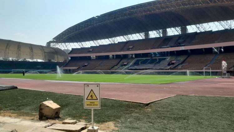 Proses renovasi: Stadion Wibawa Mukti di Kecamatan Cikarang Timur, Kabupaten Bekasi berpeluang menjadi markas baru Adhyaksa FC untuk mengarungi kompetisi Super League musim 2026/2027.