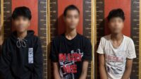 Unit Reskrim Polsek Sukatani Polres Metro Bekasi mengamankan tiga laki-laki yang diduga terlibat penyimpanan, kepemilikan, penguasaan, dan penyalahgunaan narkotika jenis tembakau sintetis atau sinte di Kecamatan Sukatani, Kabupaten Bekasi, Selasa (18/08).